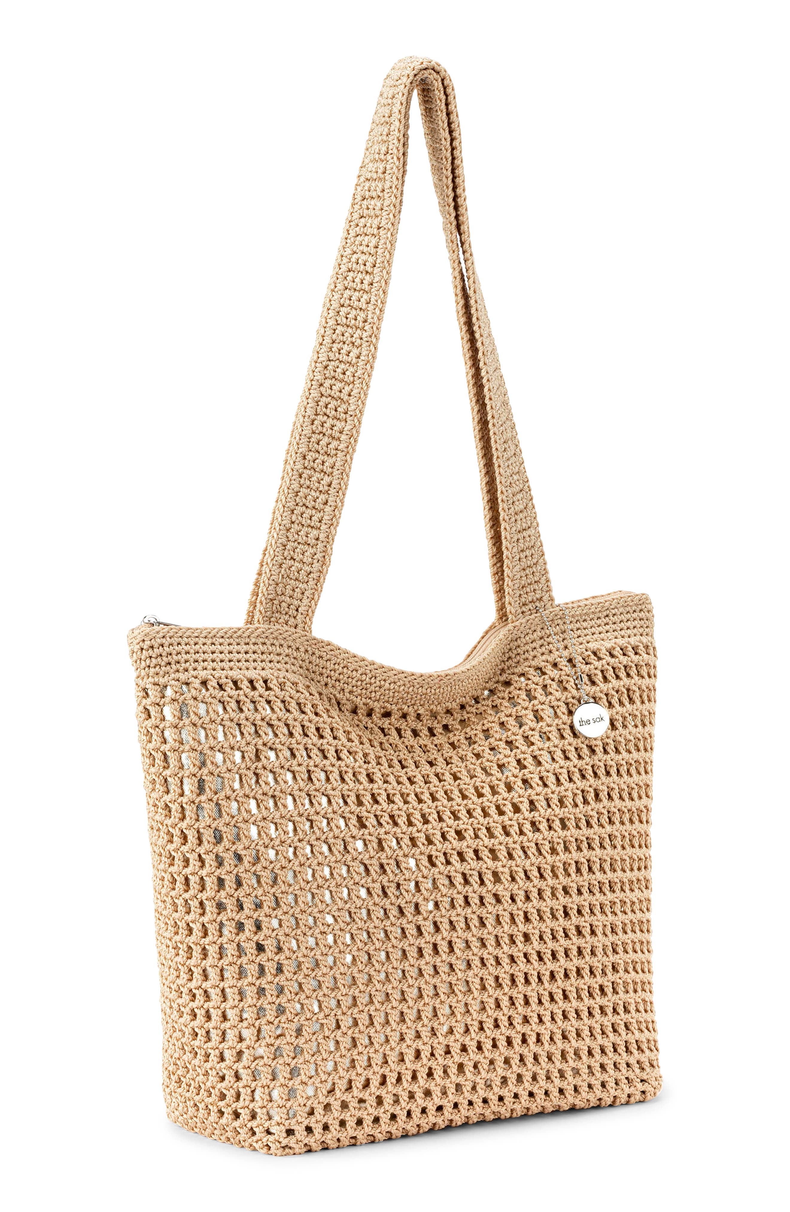 Casual Classics Crochet Tote, Alternate, color, BAMBOO
