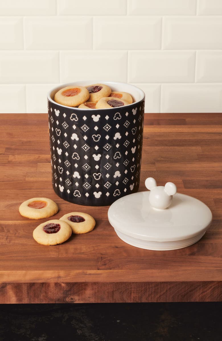 Disney Mickey Head Ceramic Jar, Alternate, color, Black/ White