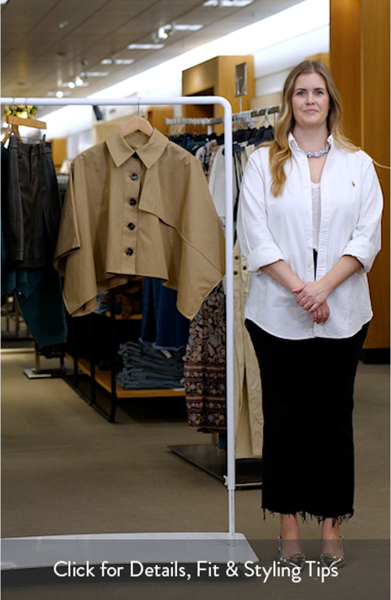 Collar Boxy Cape Shirt, sales video thumbnail