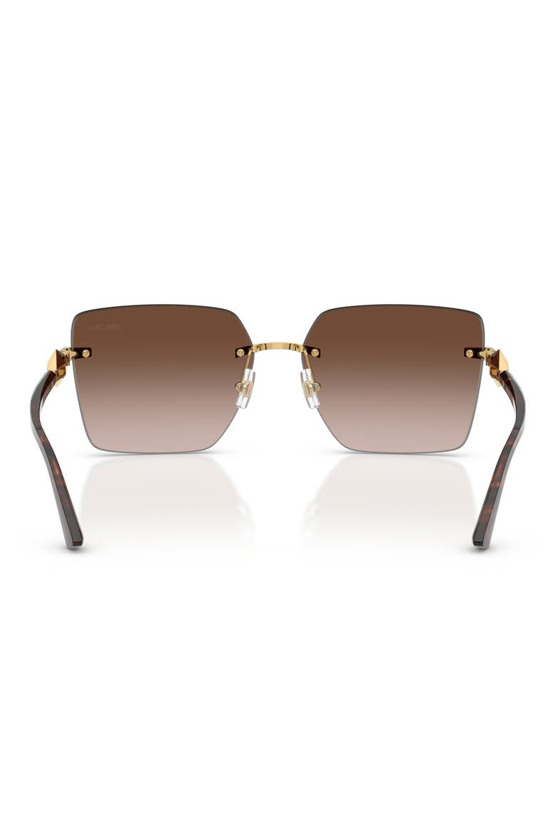 59mm Gradient Square Sunglasses, Alternate, color, GOLD / GRADIENT BROWN