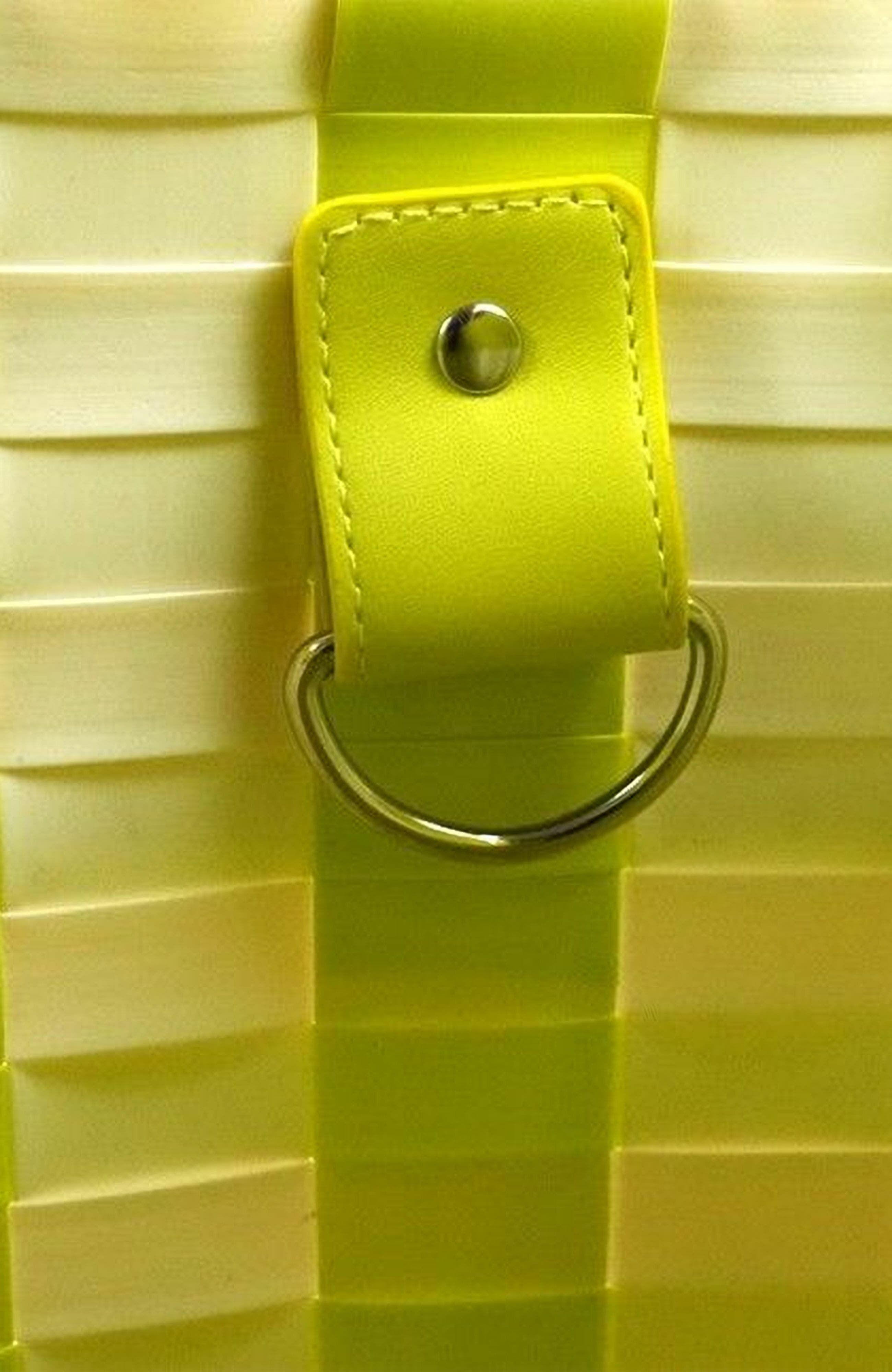 Sunny Bay Recycled Plastic Weekender Bag, Alternate, color, Bright Green/Pearl White