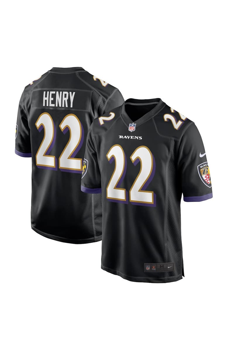 Nike Men's Nike Derrick Henry  Black Baltimore Ravens Alternate Game Jersey, Alternate, color, Black