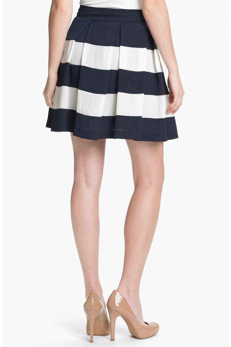 Stripe Skirt, Alternate, color, NAVY