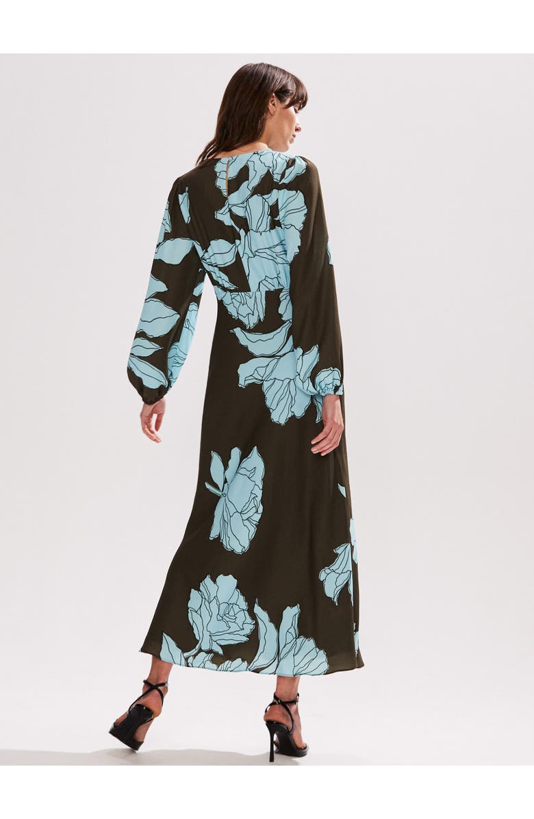 Ro&Zo Mae Floral Twist Front Midi Dress, Alternate, color,