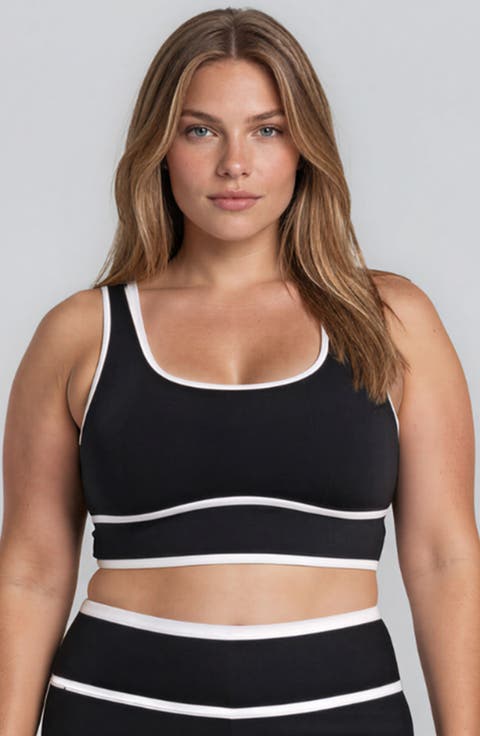Plus Size Long Line SwimBra Two-Toned Collection