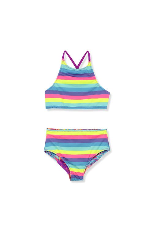 LANDS' END LANDS' END GIRLS WRAP FRONT BIKINI SWIMSUIT SET