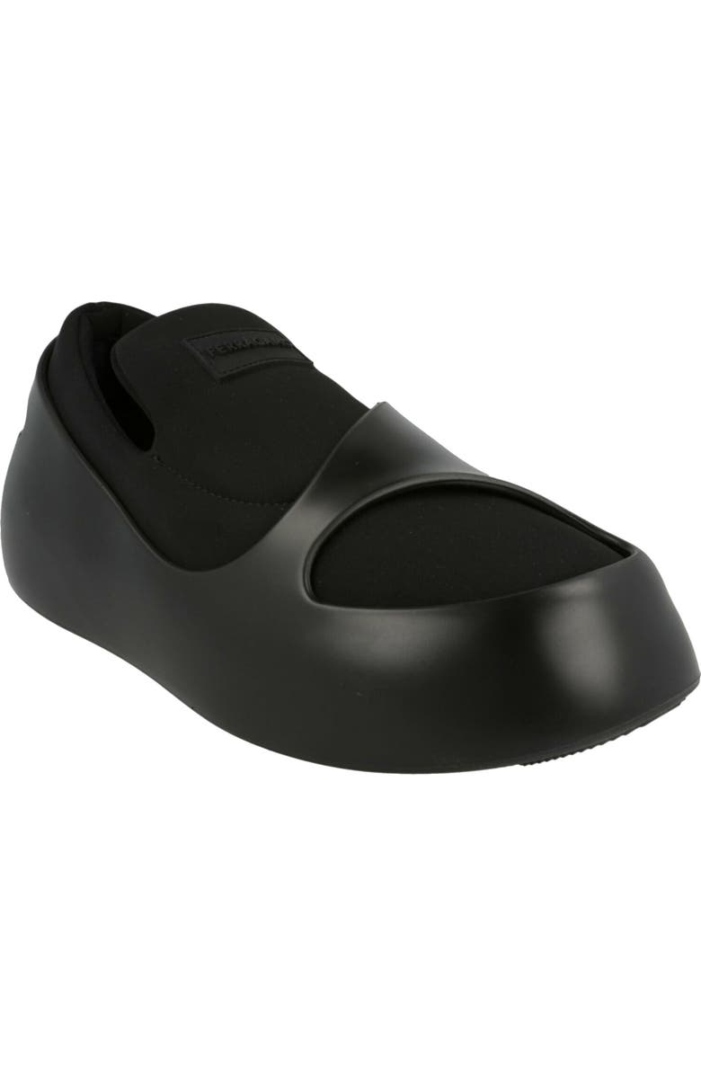 FERRAGAMO Lunar Paneled Slip-On Sneaker, Main, color, Black