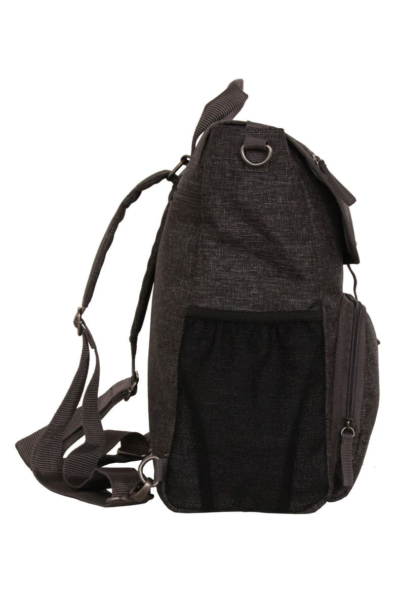 Convertible Diaper Backpack, Alternate, color, BLACK TEXTURE