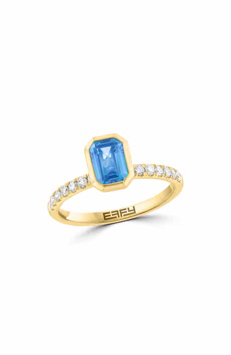EFFY Blue Topaz & Diamond Ring