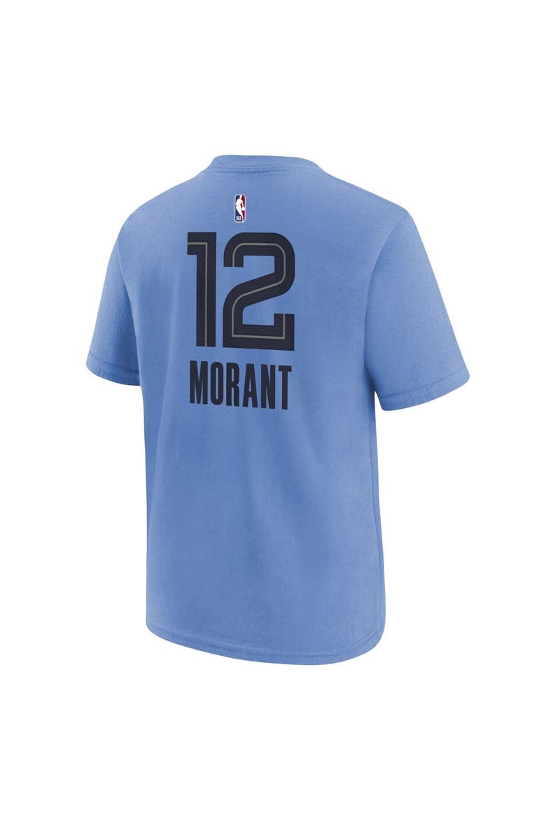 Youth Jordan Brand Ja Morant Light Blue Memphis Grizzlies Statement Edition Name & Number Player T-Shirt, Alternate, color, Light Blue