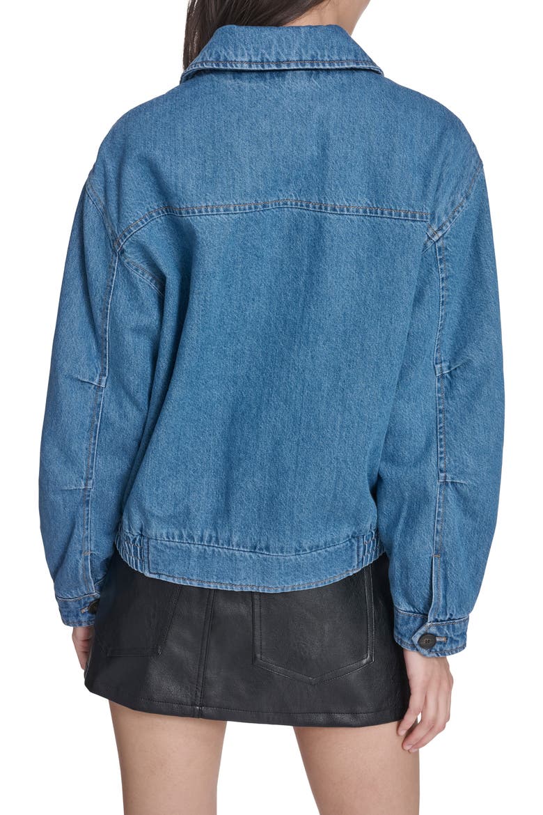 Laydown Denim Utility Jacket, Alternate, color, MEDIUM WASH DENIM
