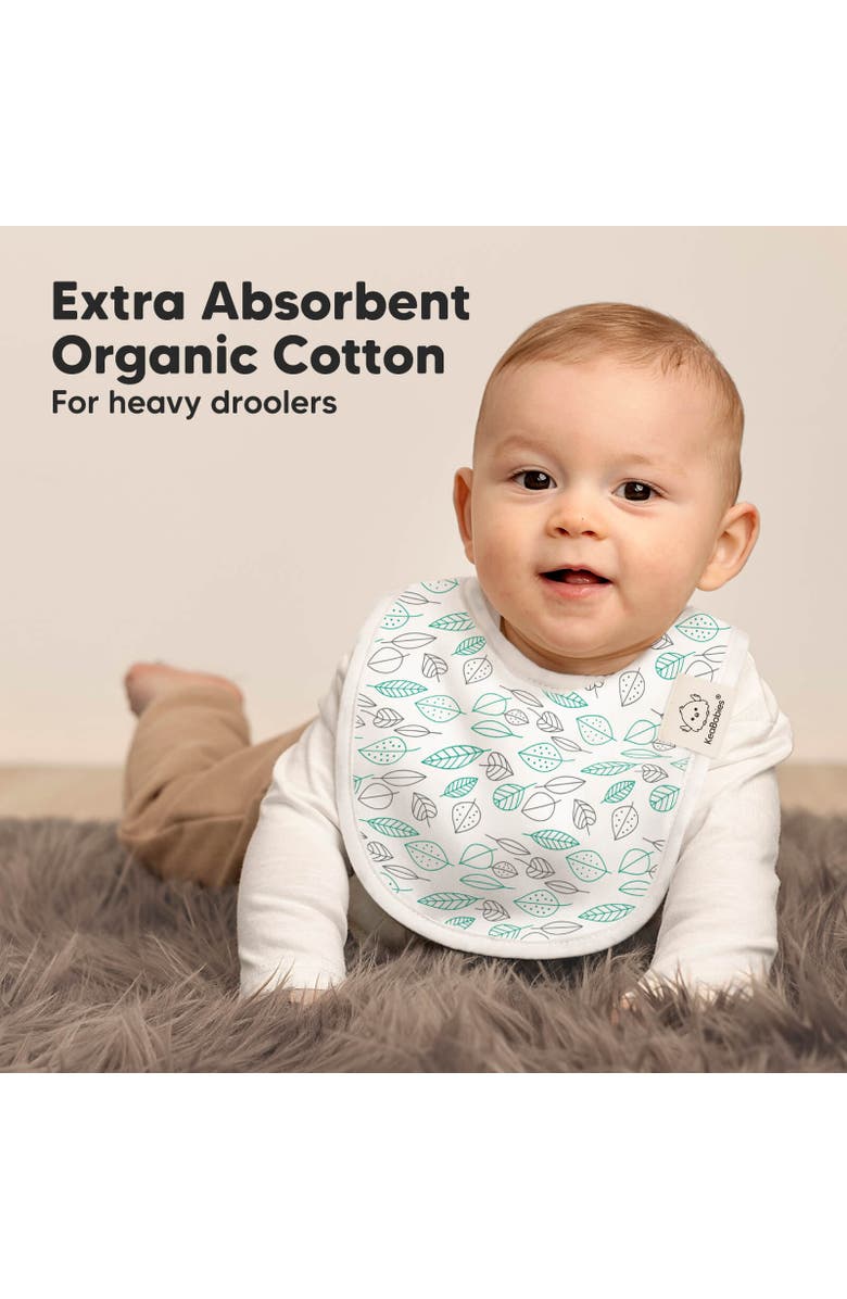KeaBabies 8-Pack Baby Drool Bibs, Alternate, color, Grayscape