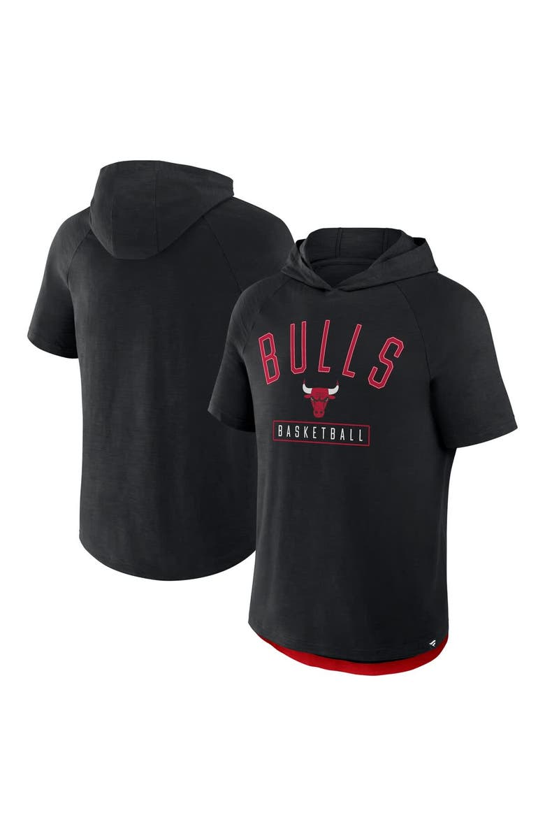 FANATICS Men's Fanatics Black Chicago Bulls Pass Legend Raglan Hoodie T-Shirt, Main, color, Black