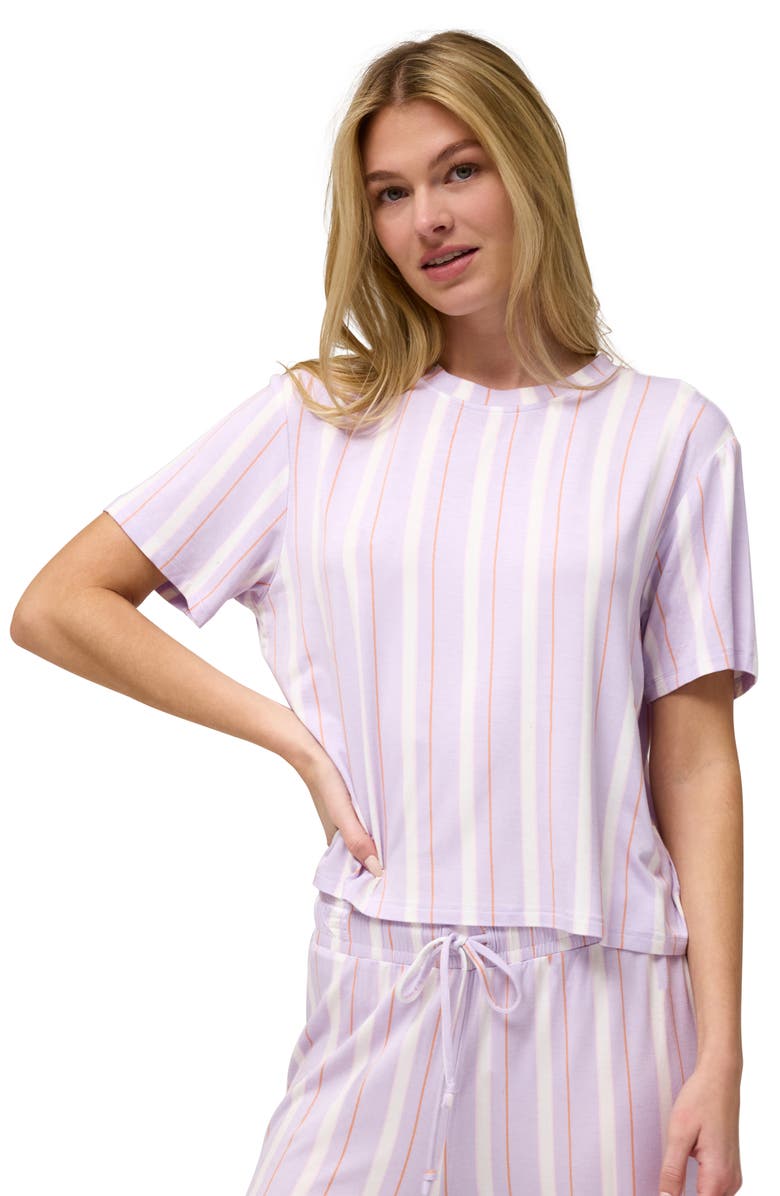 Honeydew All American Pajamas, Alternate, color, Garden Stripe