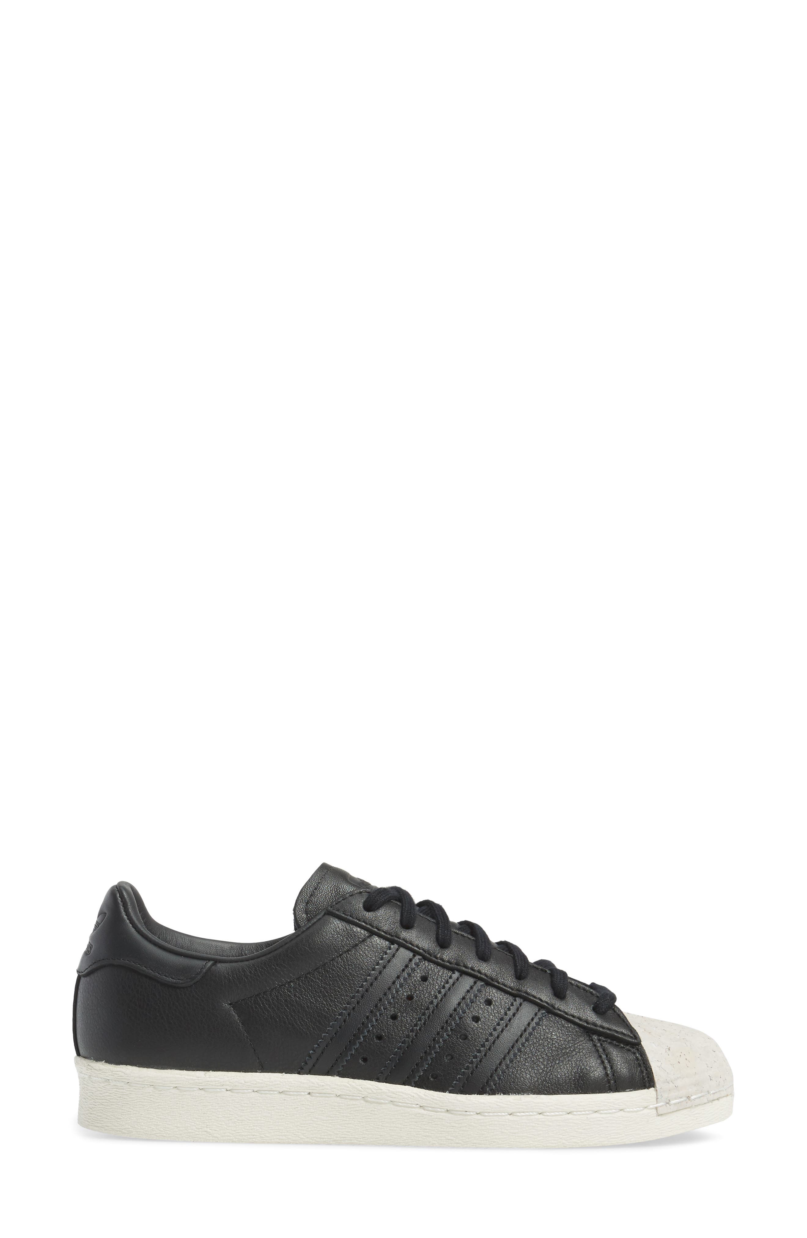 Superstar 80s Sneaker, Alternate, color, CORE BLACK/ CORE BLACK