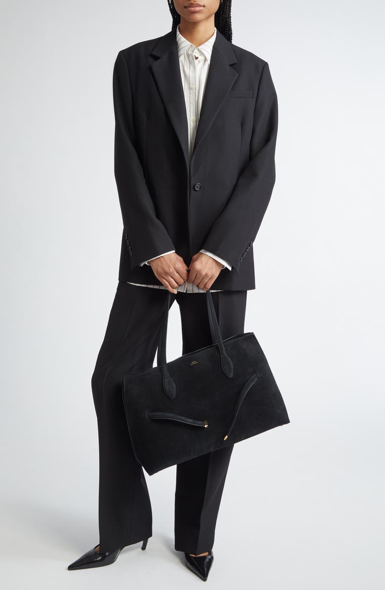 TOTEME Classic Stripe Button-Up Shirt, Alternate, color, White/ Oyster Stripe