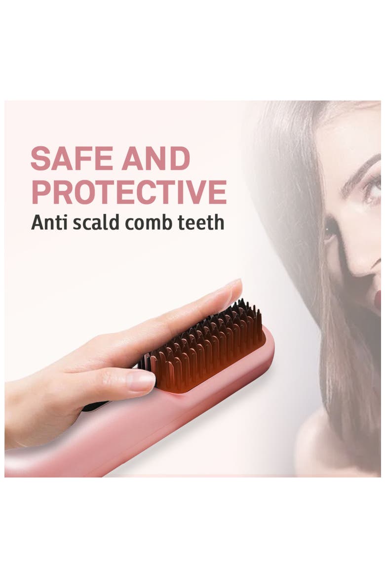 EDC Rechargeable Cordless Hot Comb, Alternate, color, Pink