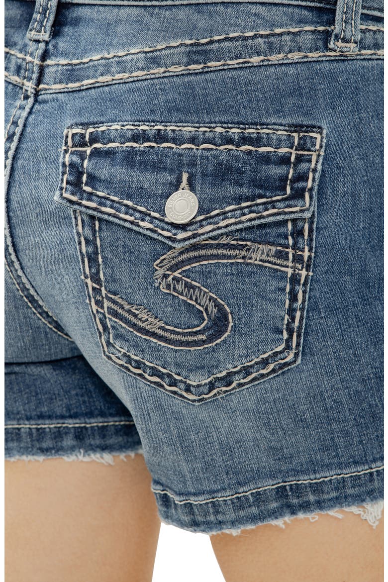 Suki Curvy Fit Cutoff Denim Shorts, Alternate, color, BRIDGE