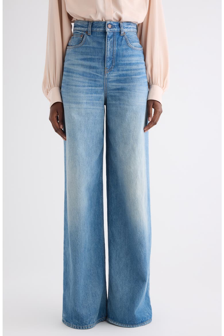 High Waist Wide Leg Jeans, Main, color, DREAM BLUE