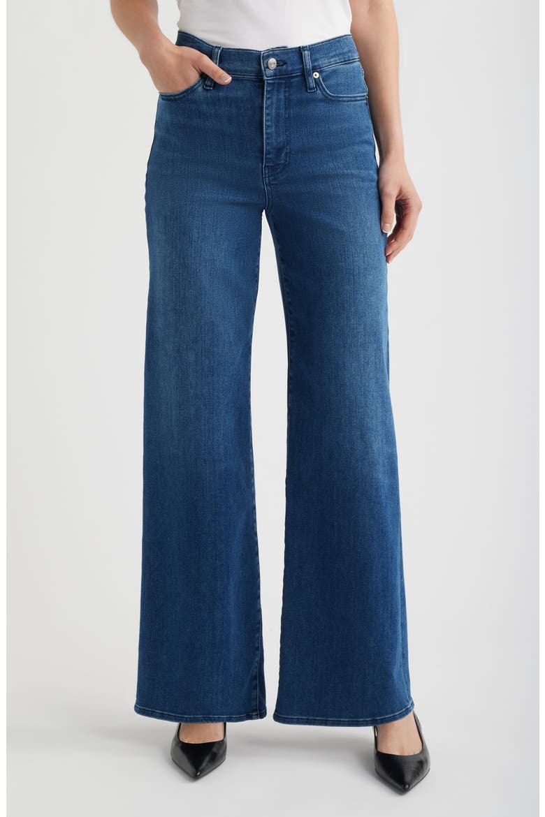 Le Slim Palazzo High Waist Wide Leg Jeans, Main, color, AUBADE