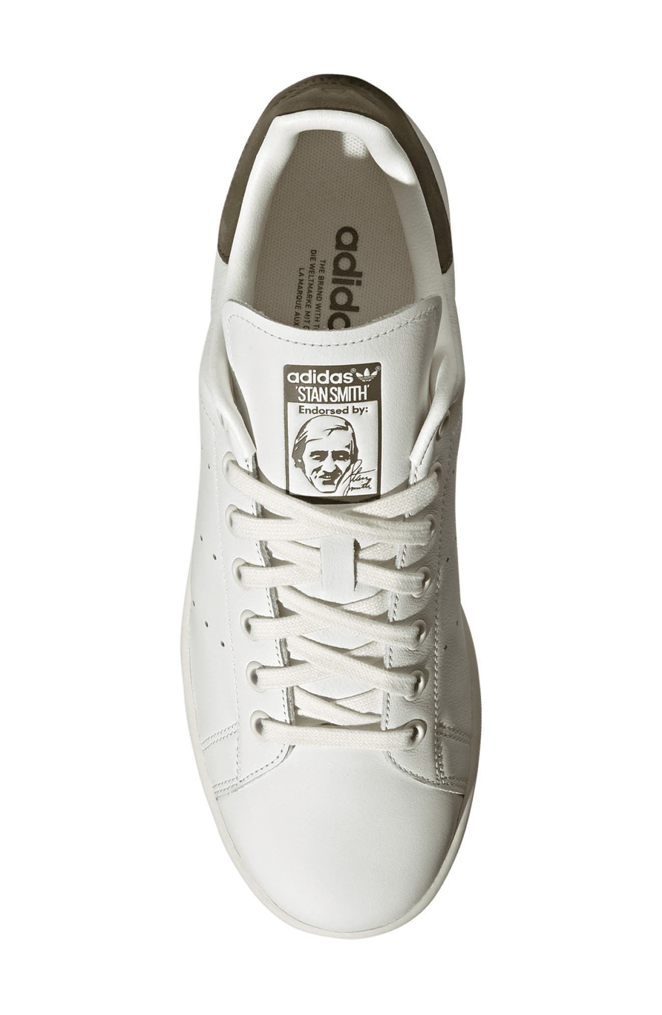 adidas Stan Smith Sneaker, Alternate, color, White/ White/ Olive Strata