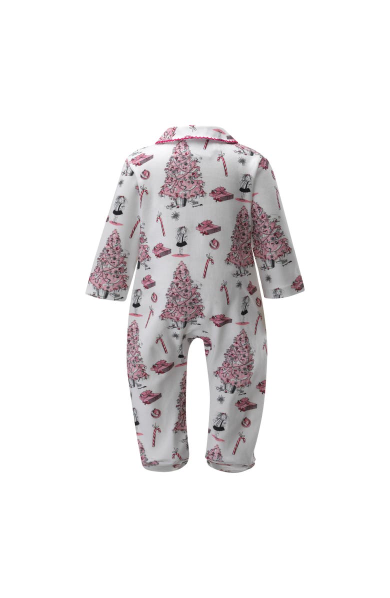 Rachel Riley Eloise Christmas Tree Footie, Alternate, color, Pink