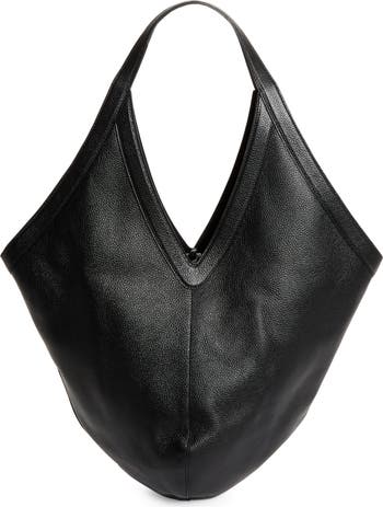 【MANSUR GAVRIEL】レザーショルダーバッグ Box Shoulder Bag - Black