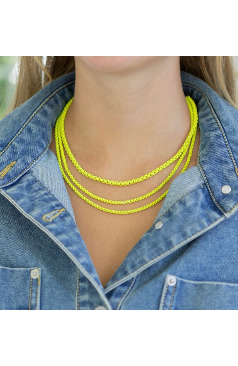 Erin McDermott Jewelry Triple Strand Neon, Alternate, color, Yellow