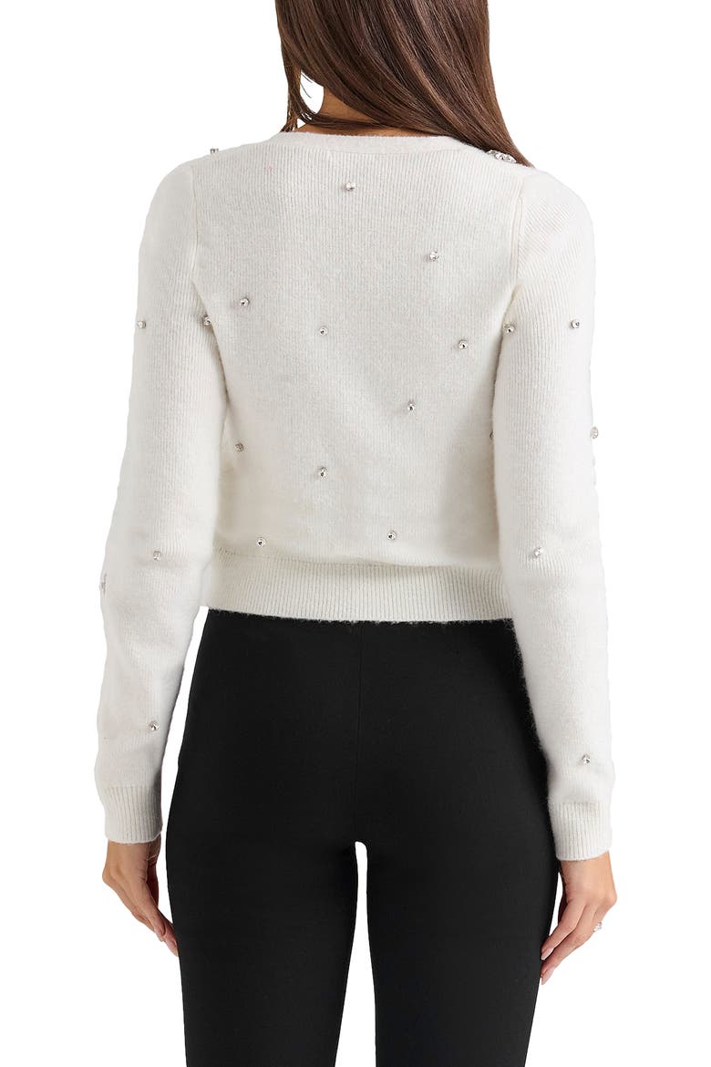 Beaubella Embellished Cardigan, Alternate, color, IVORY