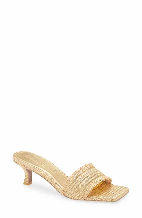 Cult Gaia Ada Straw Slide Sandal