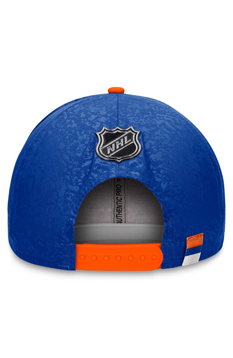 FANATICS Men's Fanatics Branded Royal/Orange New York Islanders Authentic Pro Rink Two-Tone Snapback Hat, Alternate, color, Royal