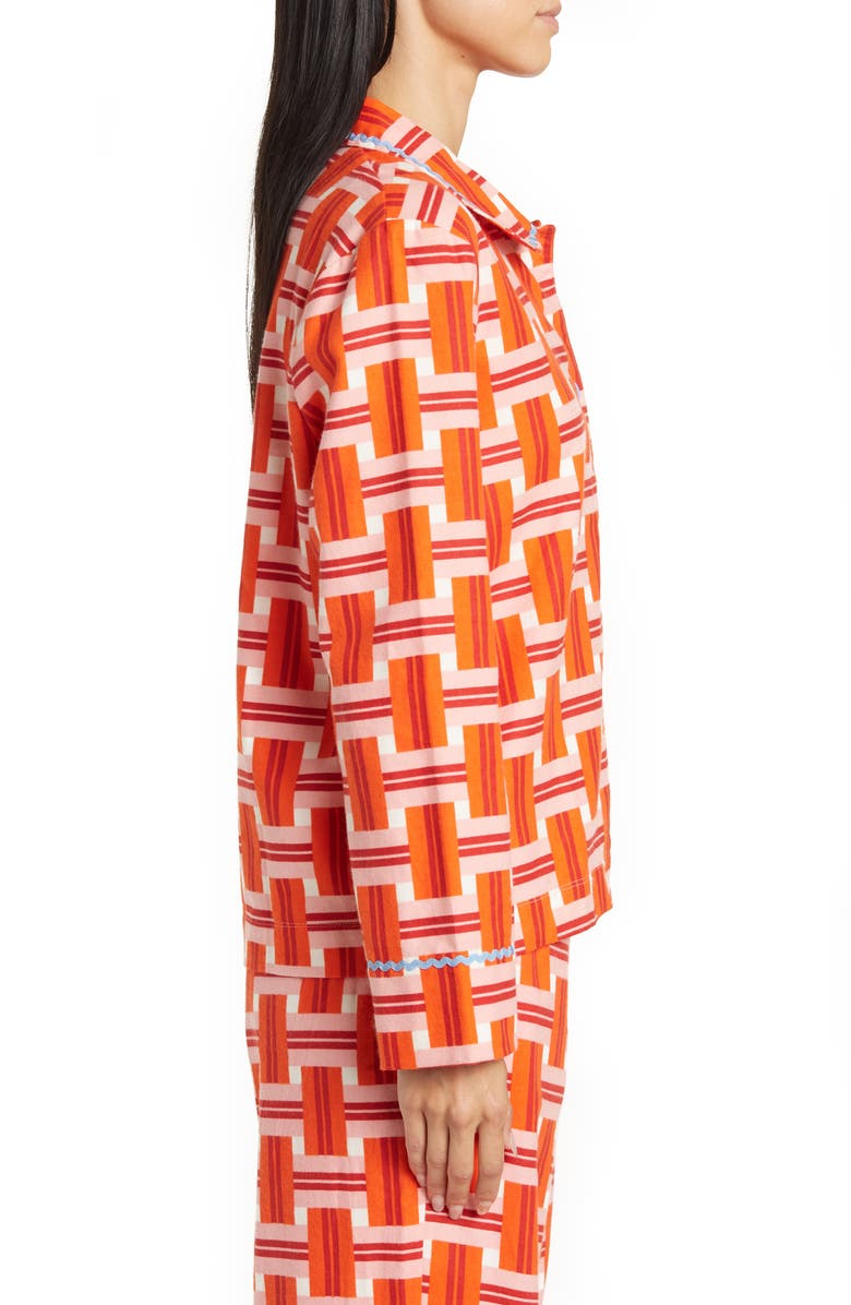 ban.do Basketweave Plaid Print Cotton Pajama Top, Alternate, color,