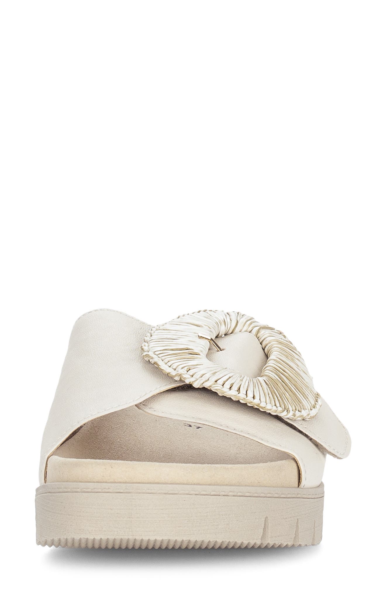 Gabor Platform Slide Sandal, Alternate, color, Panna