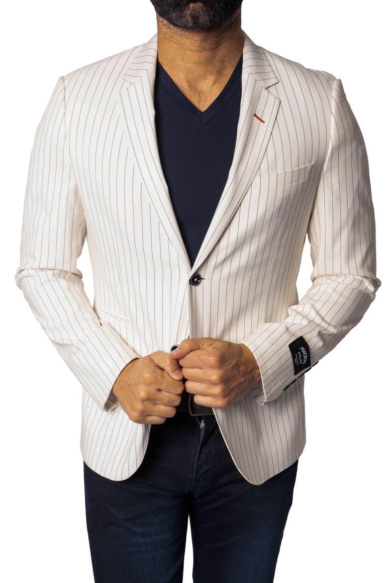 Stripe Sport Coat, Alternate, color, WHITE