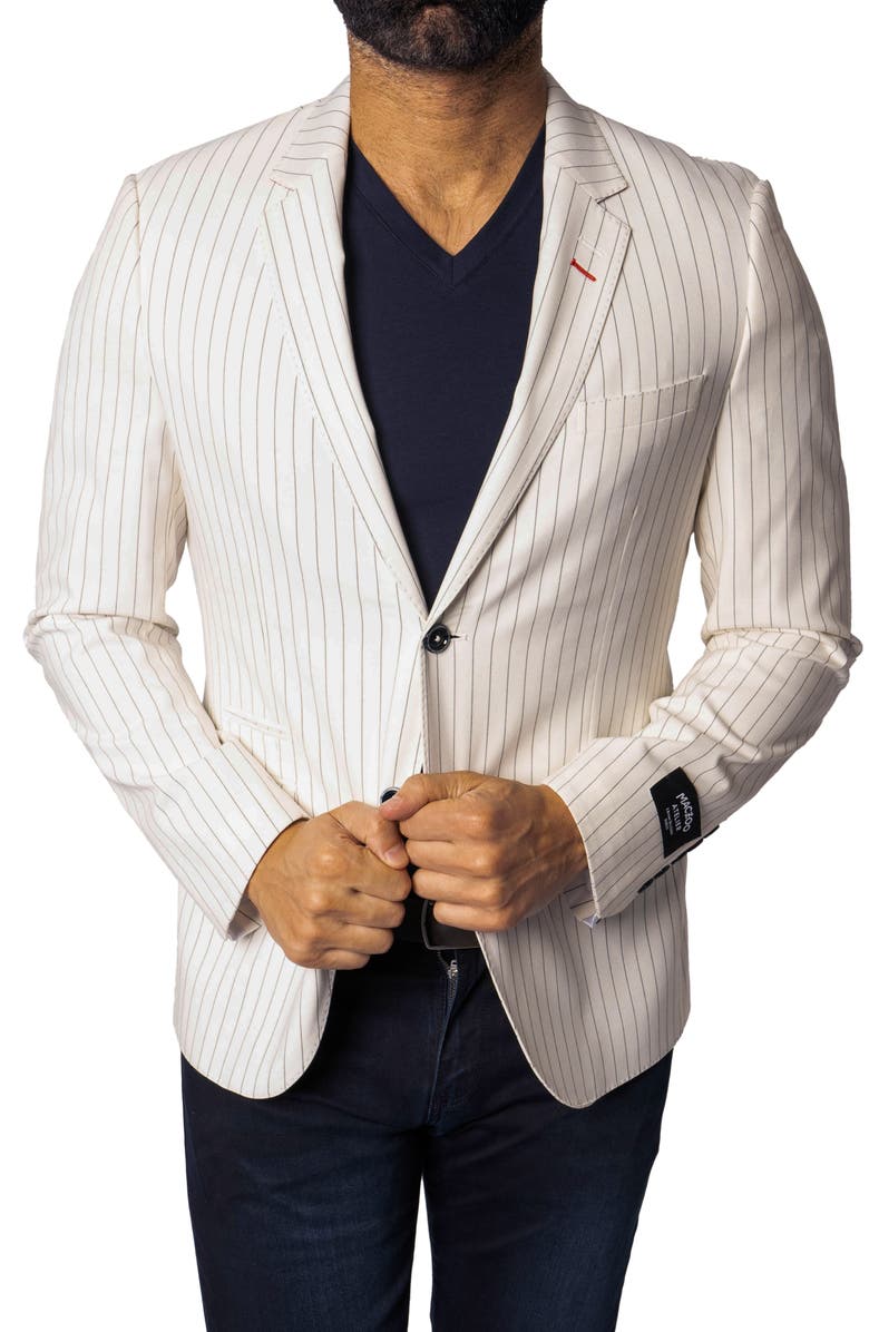 Maceoo Stripe Sport Coat, Alternate, color, White