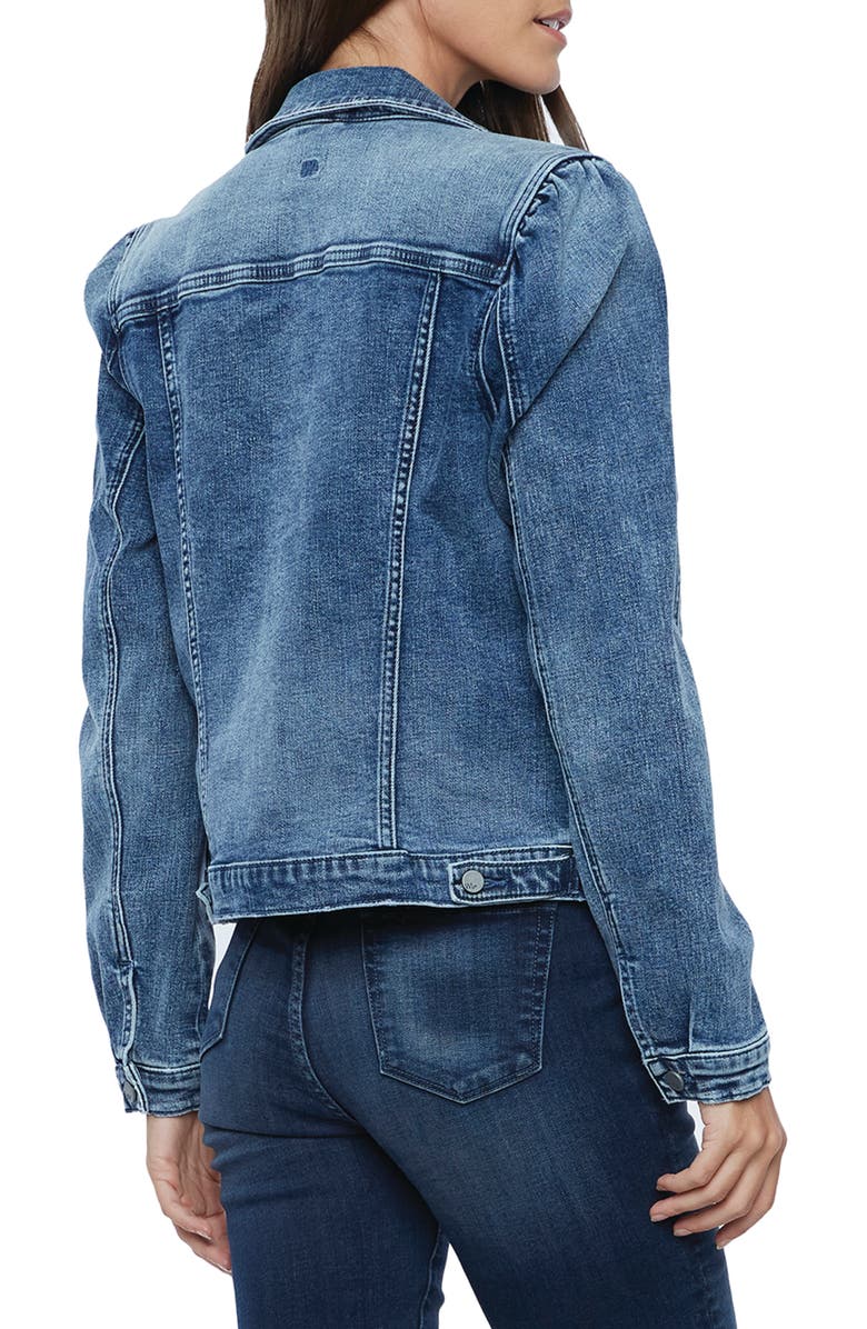 Wash Lab Denim Wash Lab Puff Sleeve Denim Jacket, Alternate, color,