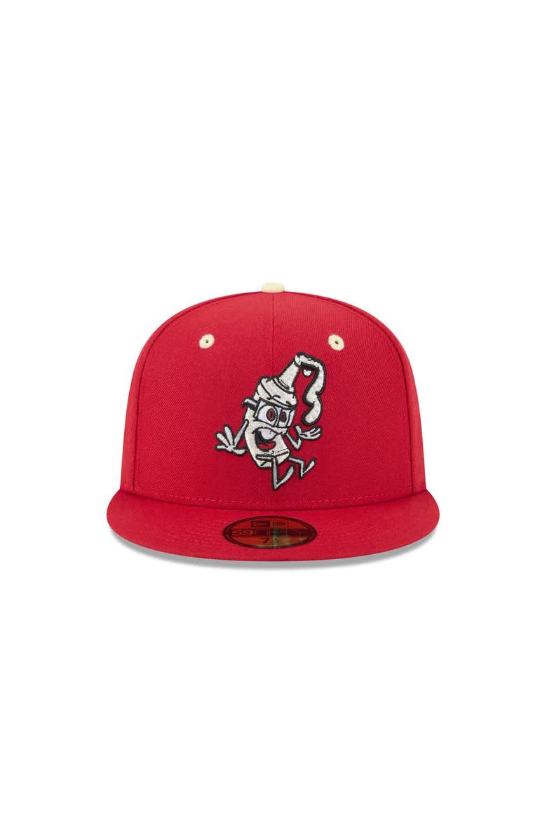 New Era Men's New Era Red Rocket City Trash Pandas Theme Nights 59FIFTY Fitted Hat, Alternate, color,