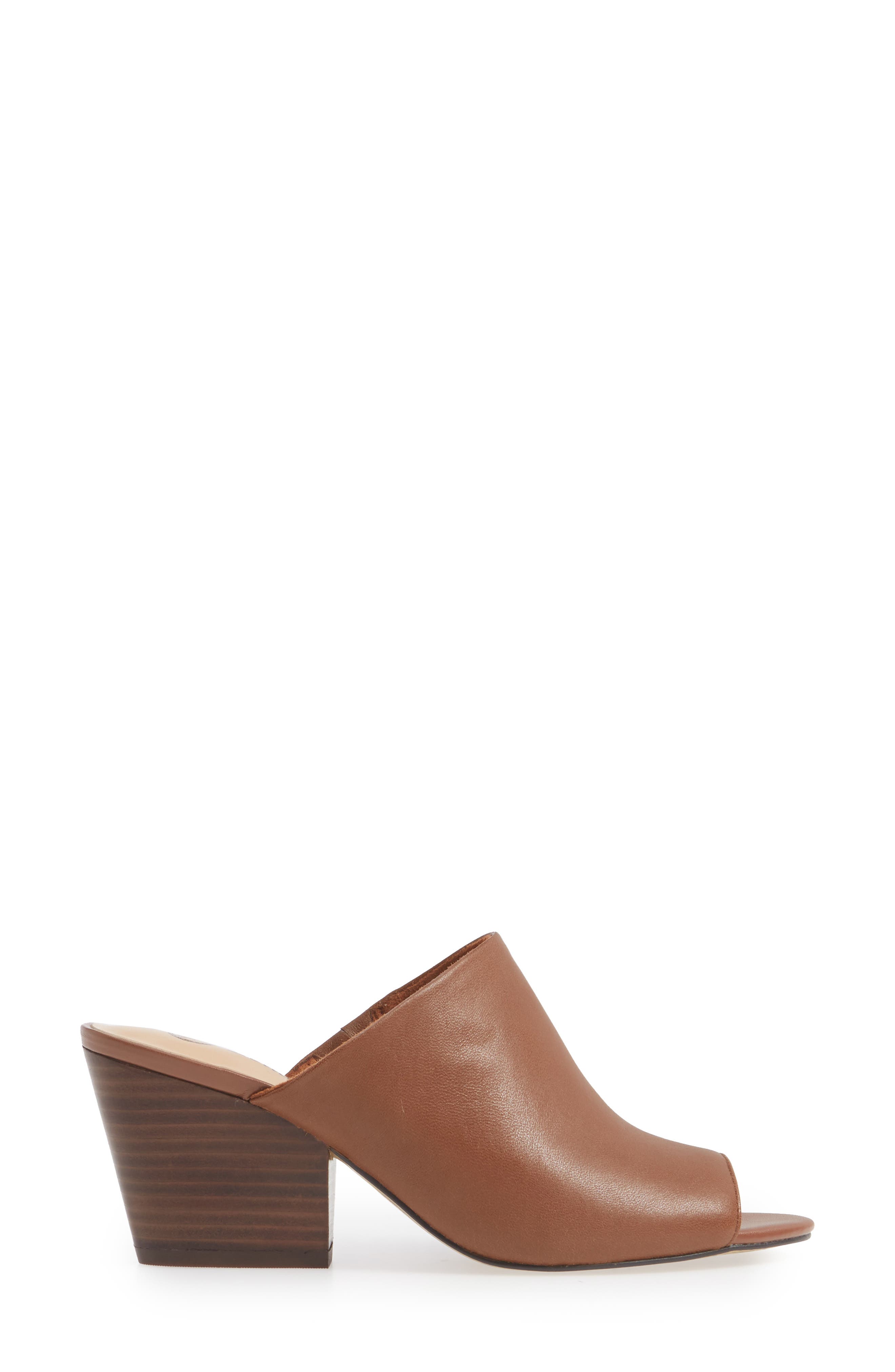 Kathy Open Toe Mule, Alternate, color, TAN LEATHER