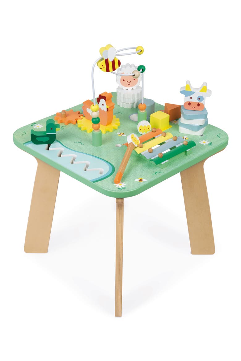 Meadow Wooden Activity Table, Main, color, BLUE