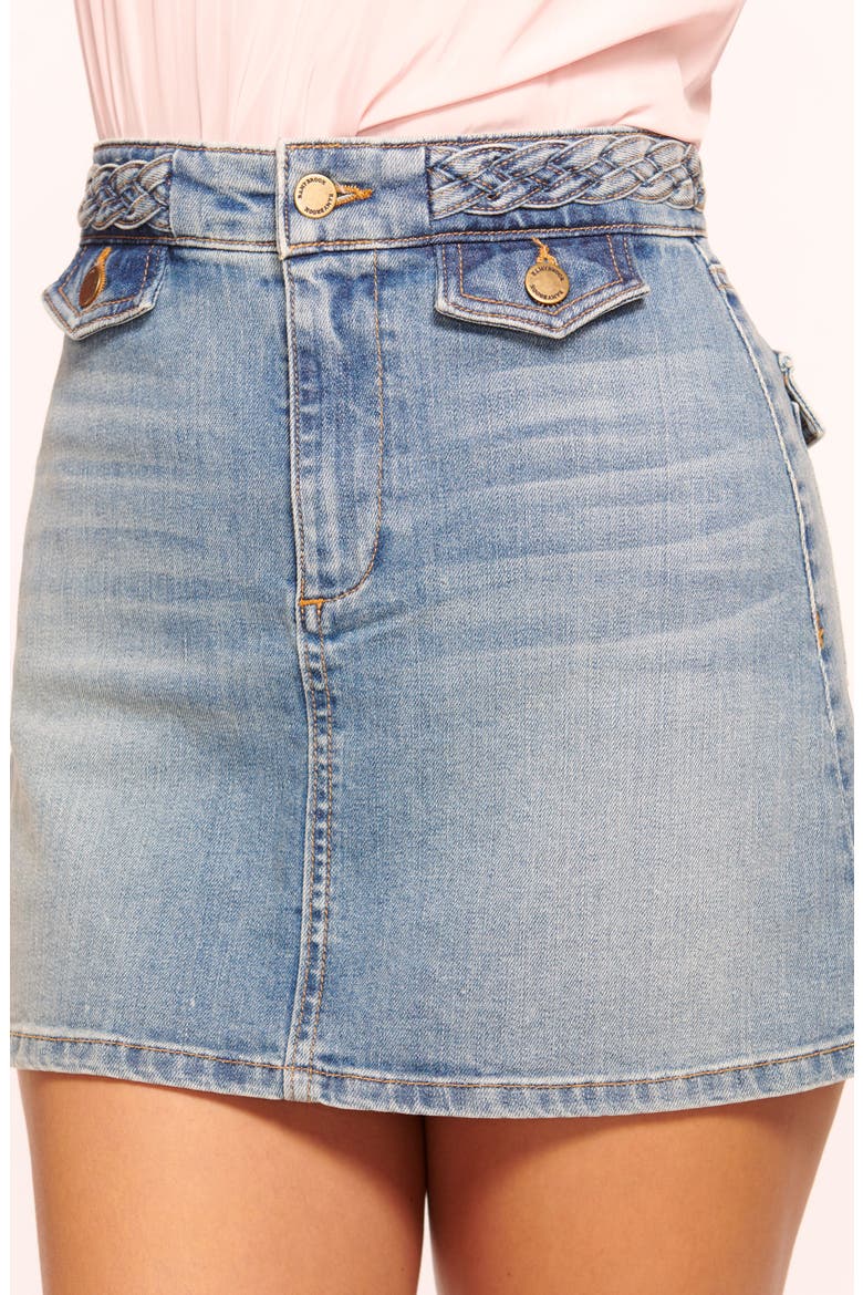 Stafford Denim Miniskirt, Alternate, color, LIGHT WASH