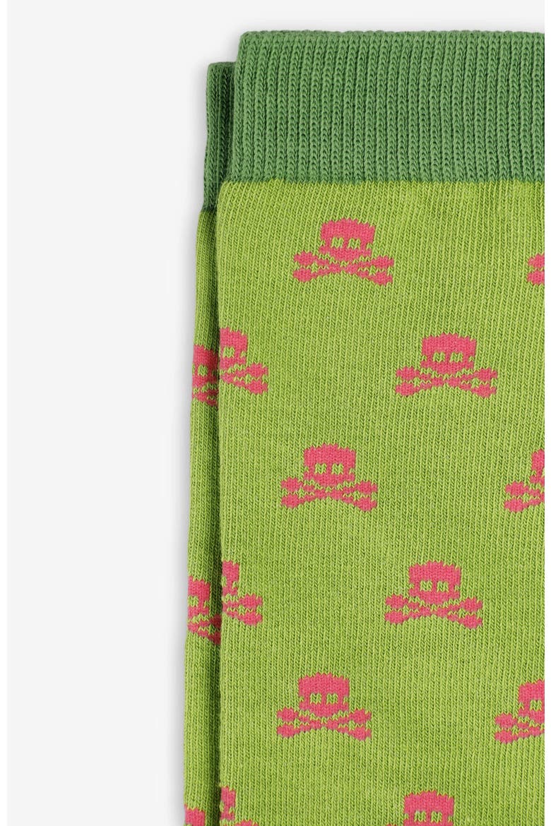 Skull L Socks Girls, Alternate, color, Lime