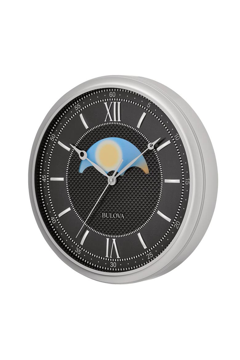 Tempus Fugit Wall Clock, Day Night Moving Center Disk, Alternate, color, Silver