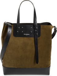 Maison Margiela Shopping Colorblock Leather Vertical Tote