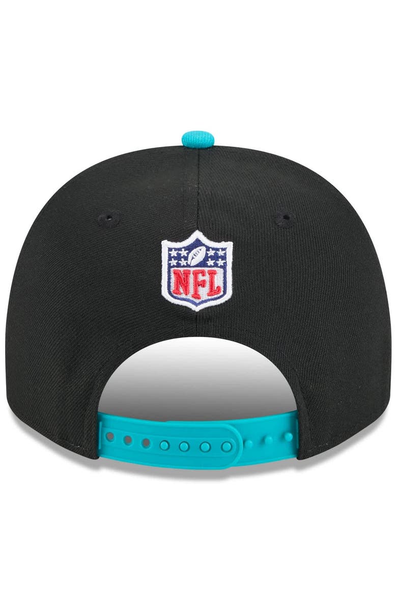 New Era Men's New Era Black/Aqua Miami Dolphins 2025 NFL Draft A-Frame 9FIFTY Snapback Hat, Alternate, color, Black