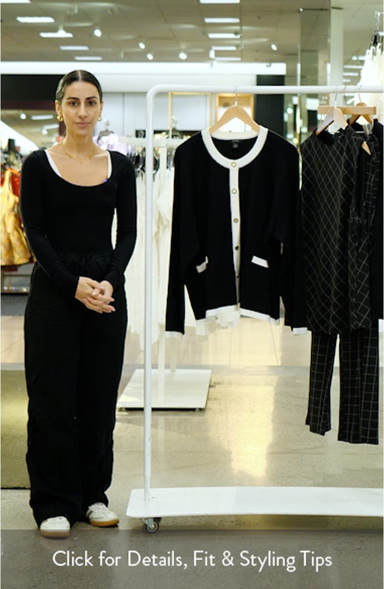 Contrast Trim Cardigan, sales video thumbnail