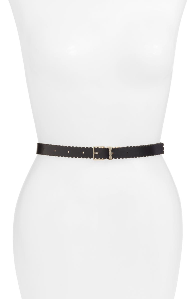 Kate Spade New York reversible scalloped belt, Alternate, color,