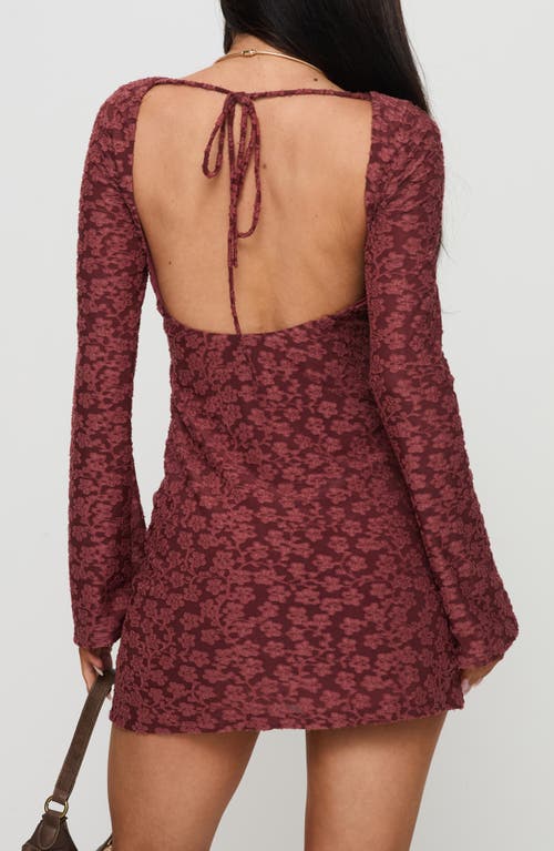 PRINCESS POLLY PRINCESS POLLY PRIMROSA LONG SLEEVE MINIDRESS 
