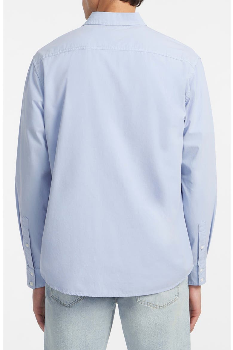 Regular Fit Patch Pockets Poplin Button-Up Shirt, Alternate, color, BLUE