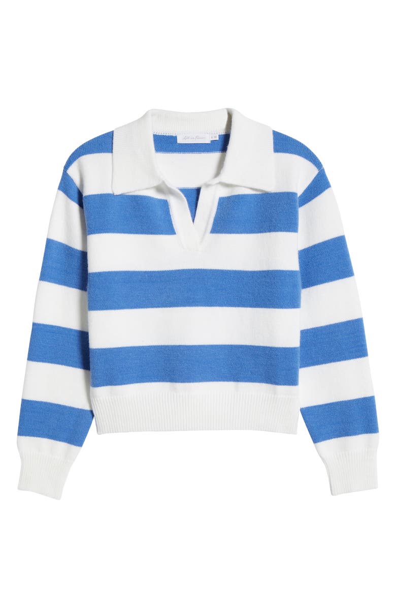 All in Favor Stripe Johnny Collar Sweater, Alternate, color,