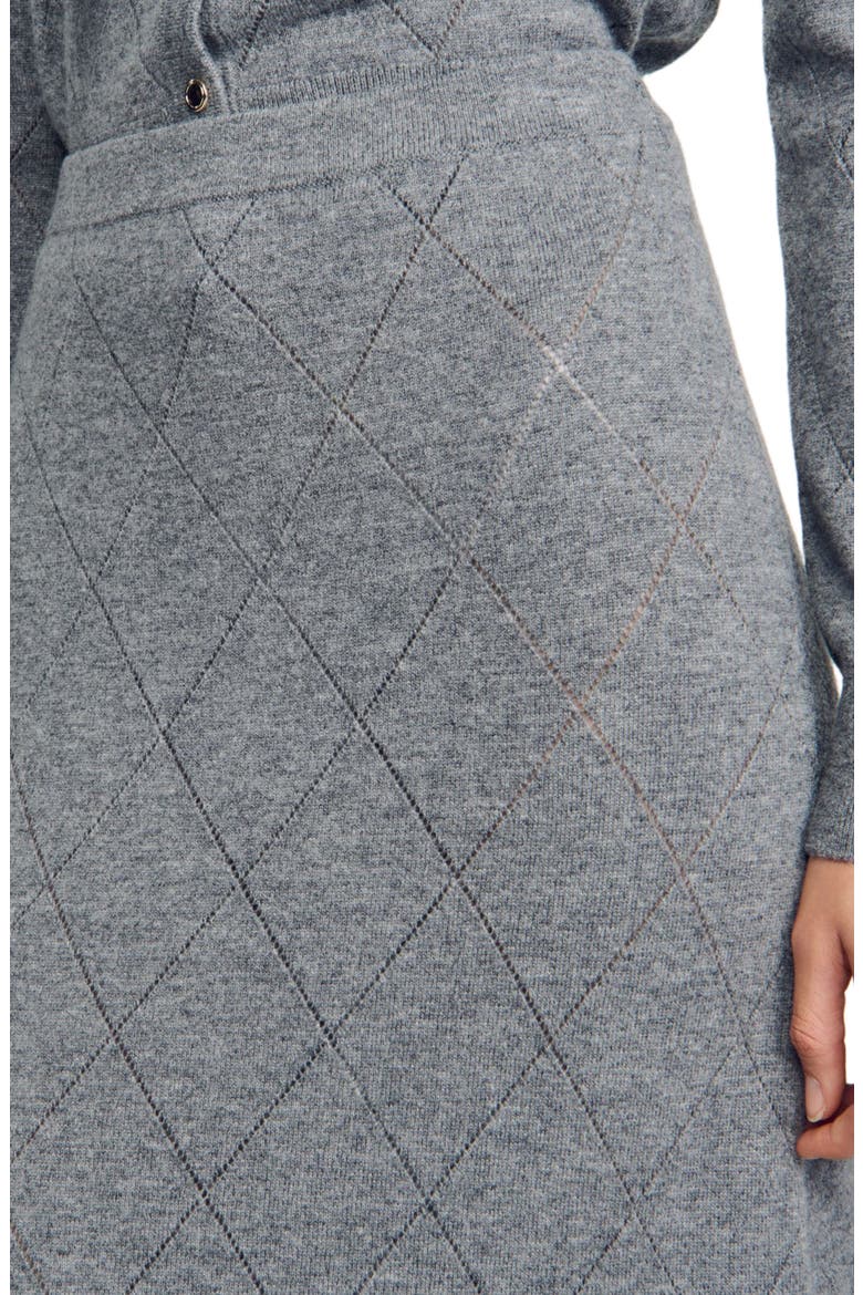 Pointelle knit maxi skirt, Alternate, color, Grey